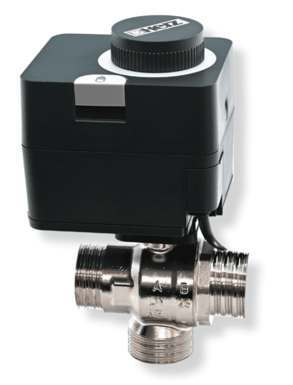 Trokraki preklopni ventil – sa pogonom, navojni spoj, ravni